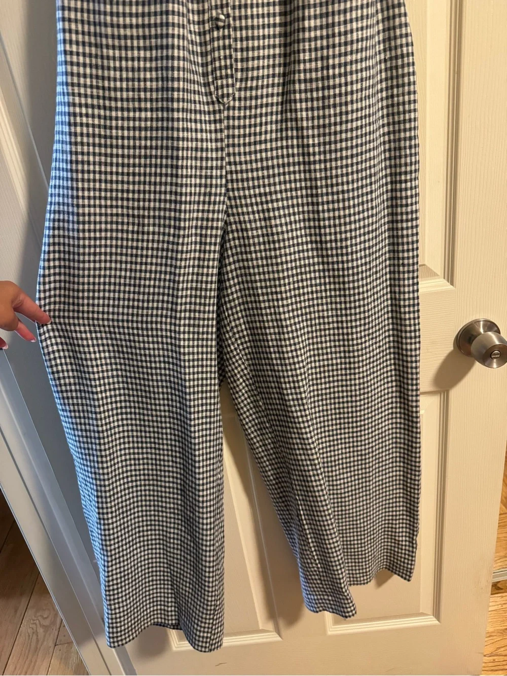 Reformation Ryan Linen Gingham Halter Jumpsuit NWT